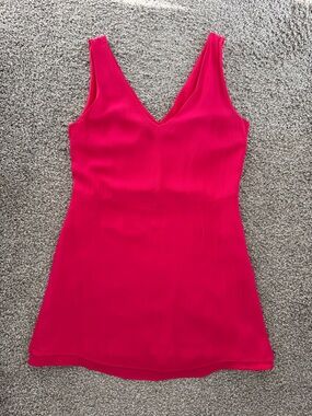 LITTLE MOON | Bright Pink V-Neck Sleeveless Dress - SIZE 8